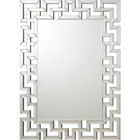Coaster Furniture 901786 Interlocking Greek Frameless Wall Mirror Silver